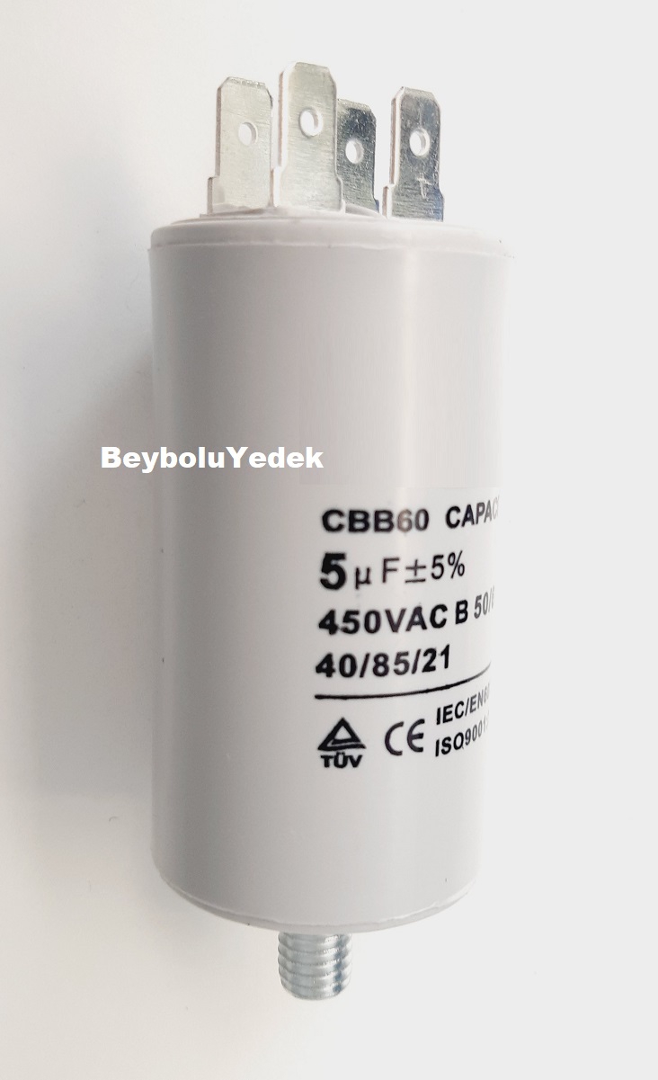 5 MF Kondansatör , 5 mf 450 VAC 50 HZ Motor Kapasitör