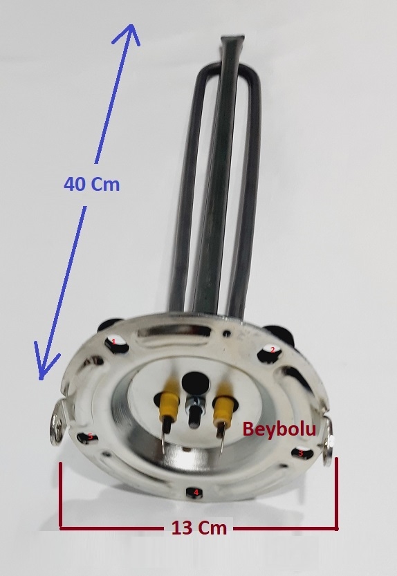 Arçelik T 7365 B termosifon Rezistansı ANOTSUZ , Titanyum Model Rezistans 5 Delikli
