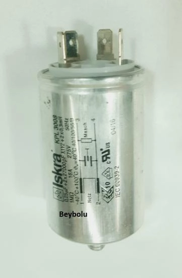 Arçelik Uyumlu Metal TİP Parazit Filtresi Kondansatör  16 Amper 275 V