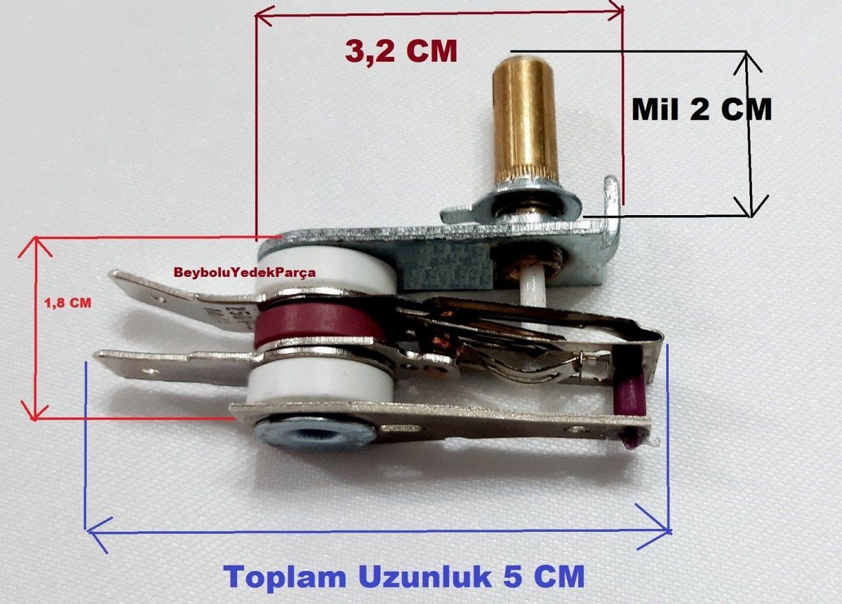 Sinbo Termostat , Tost Makinesi Termostat , Mil Uzunluğu 2 cm , 10 Amper Otomatik