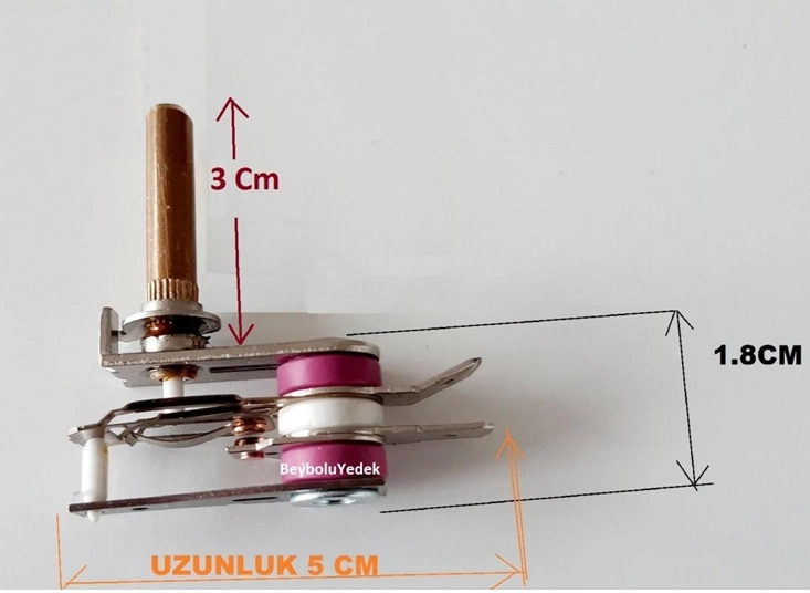 3 Cm Mil Tost Makinesi Termostat , Mil Uzunluğu 3 cm , 220 VOLT - 10 Amper Ayar Otomatiği