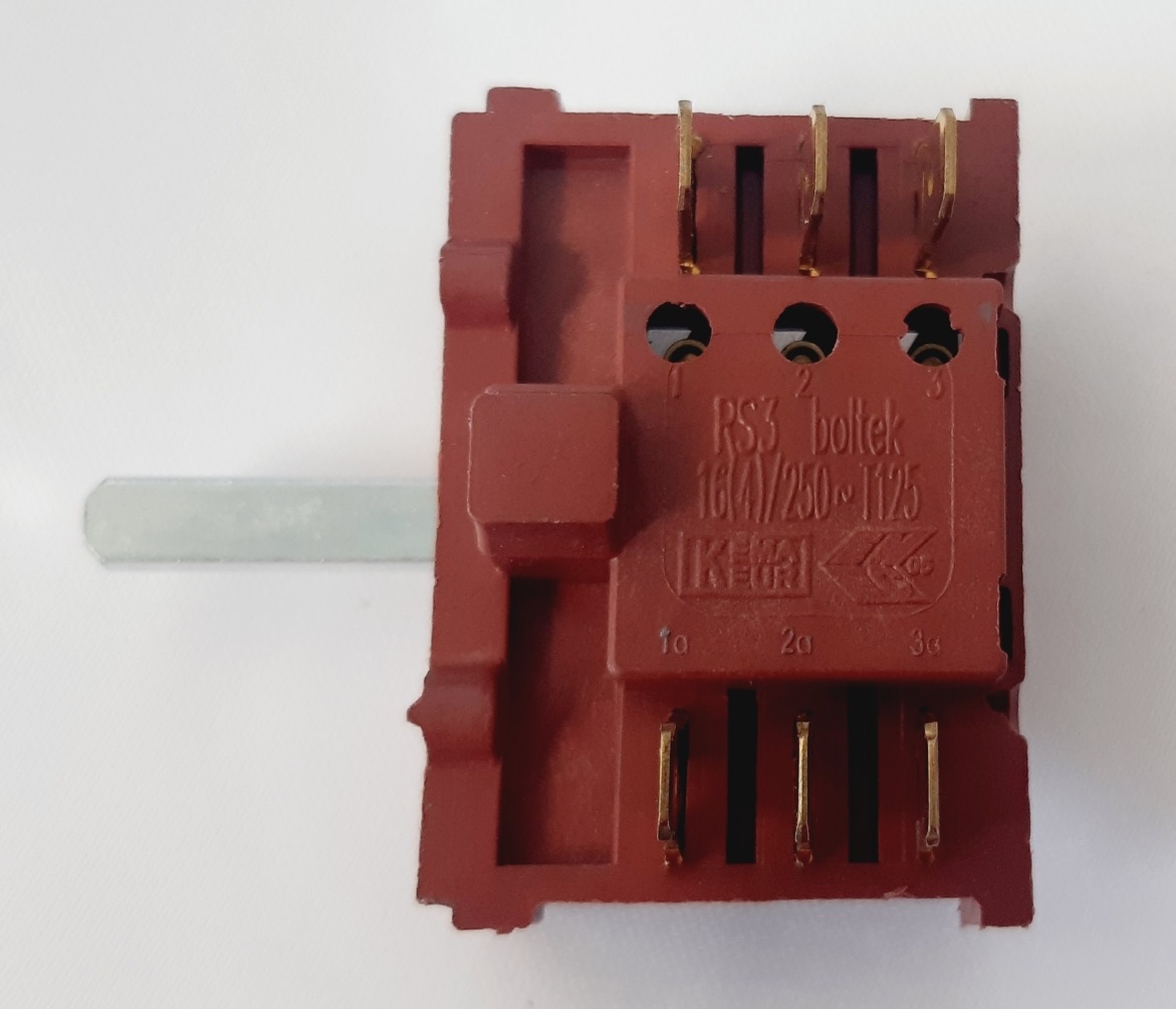 Exep Ankastre Fırın Şalter 3+3 Kademe Anahtarı 3 Konum Komütatör Şalteri Metal Uç