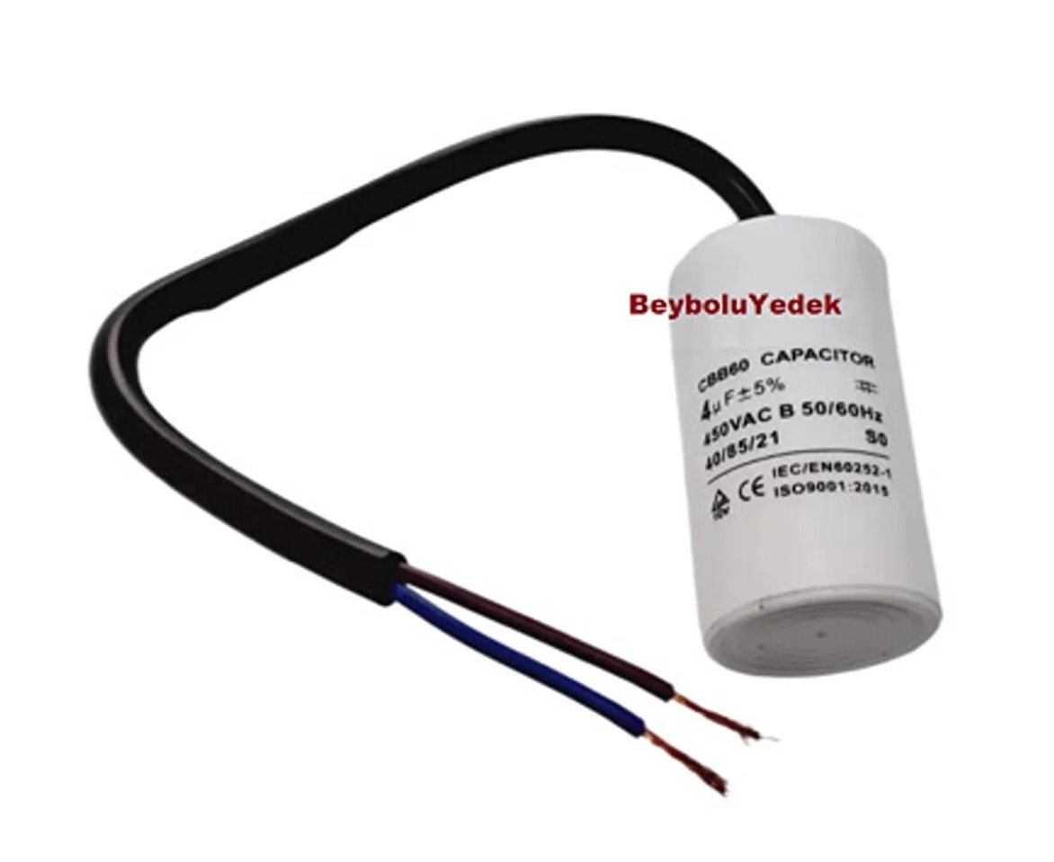 Buzdolabı 4 MF Kondansatör , Ekovat Motor Kapasitör 4 Mf 450 VAC 50-60 HZ