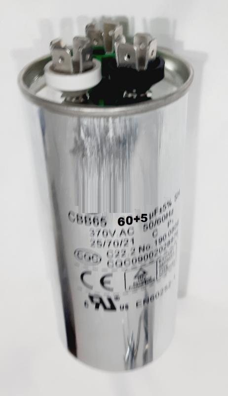 Klima Kondansatörü 60+5 uF , MF  , 370 V AC  Kapasitör