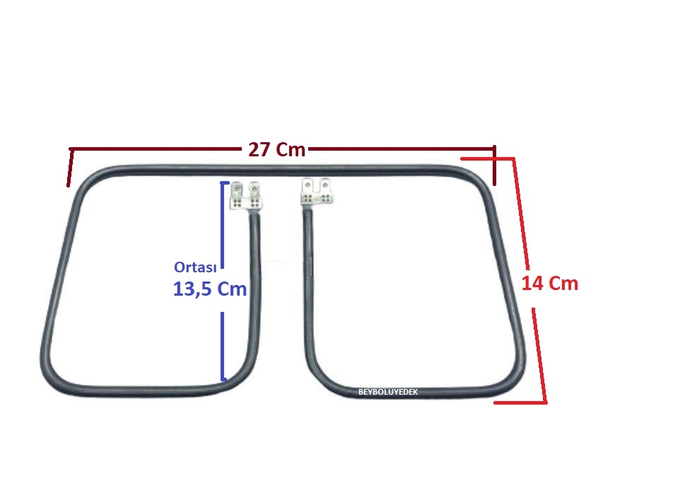 Altus 755 Uyumlu Tost Makinası Rezistansı , Ölçü 27 cm x 14,5 cm 900 Watt