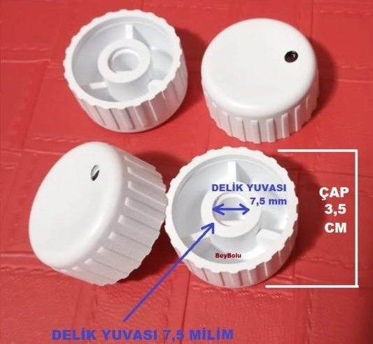 Altus Uyumlu Geniş Delik Yuvalı 4 lü Ocak Düğme Takımı Mil Geçme Yuvası 7,5 MM