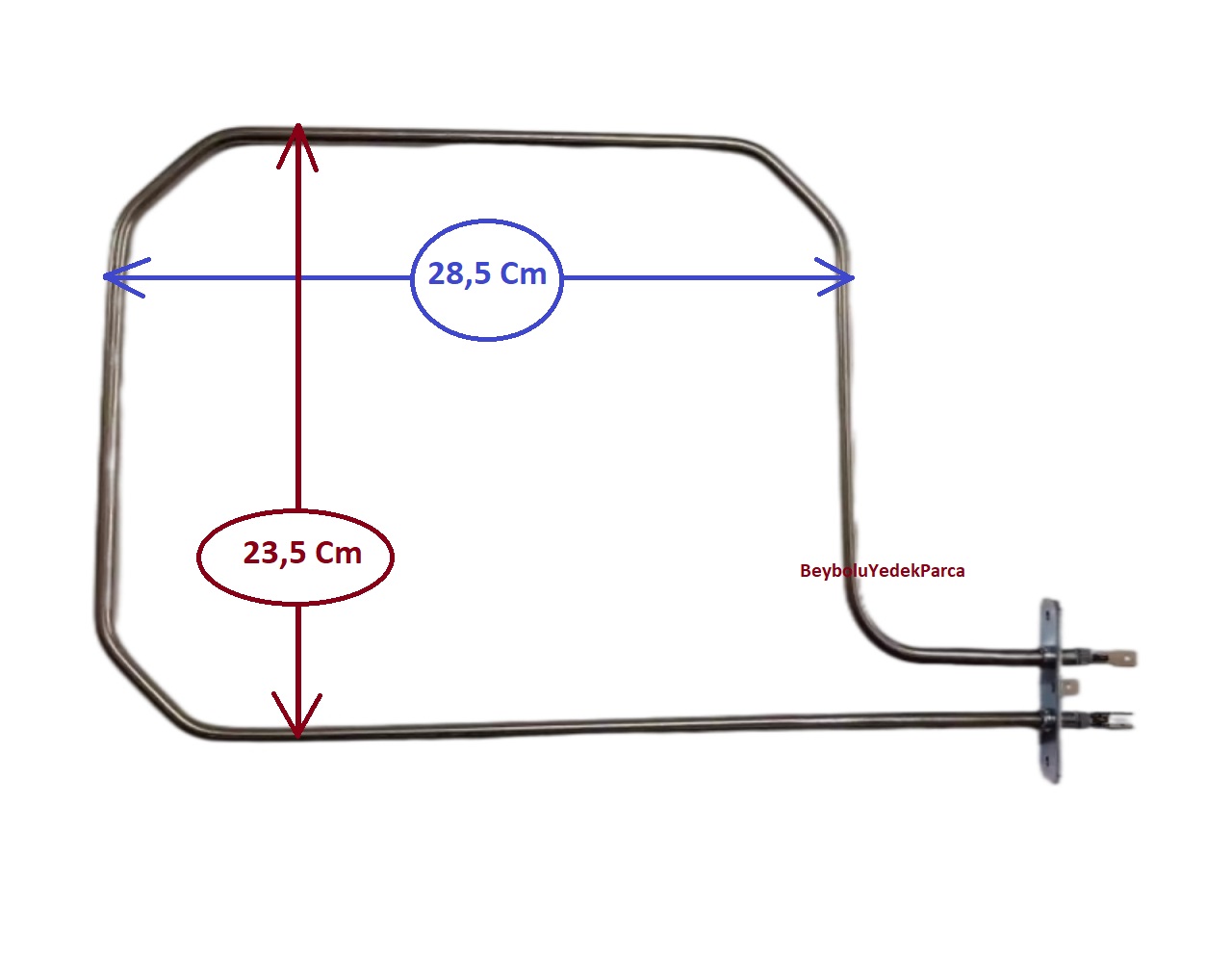 Fırın Rezistansı , 220 VOLT 750 WATT - 28,5 CM - 23,5 CM Flanşlı