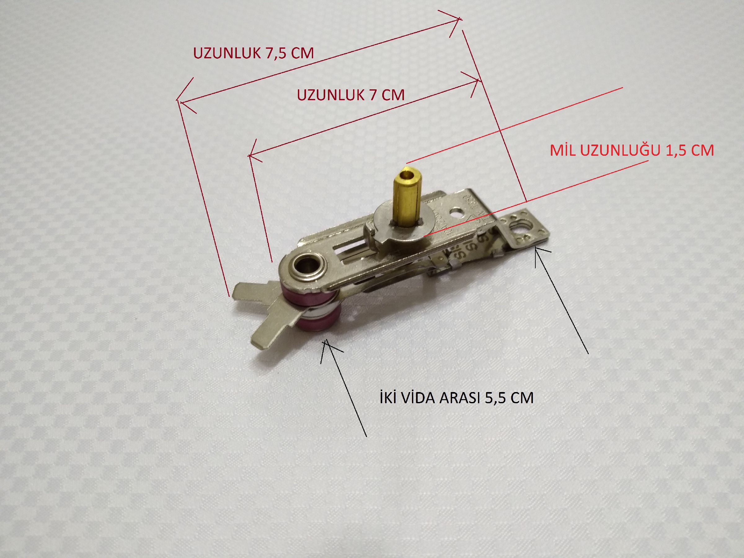 1,5 CM Mil Tost Makinesi Termostat , 220 VOLT - 10 Amper Ayar