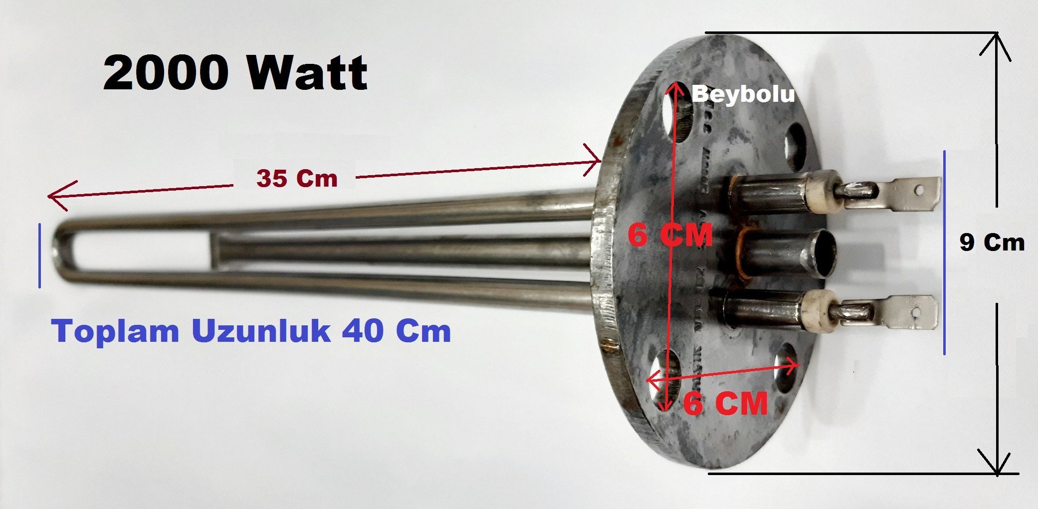 Baymak Termosifon Rezistans 2000 Watt Termostat Yuvalı