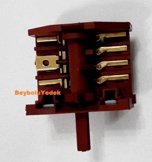 Ankastre Fırın Şalter  8  uçlu  4+4 Şartel  Kademe Şarter Düğme