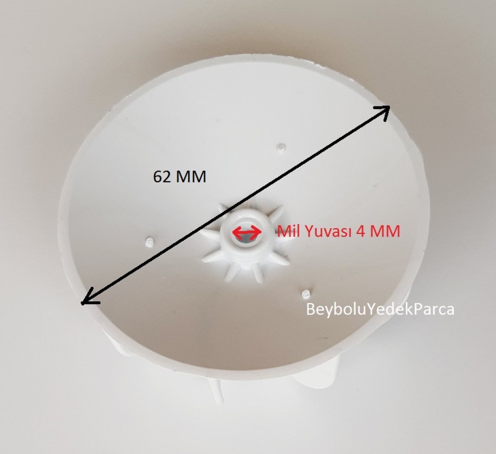 Moser Pervane Saç Kurutma Pervanesi 9 Kanat Çap 62 MM Mil Yuvası