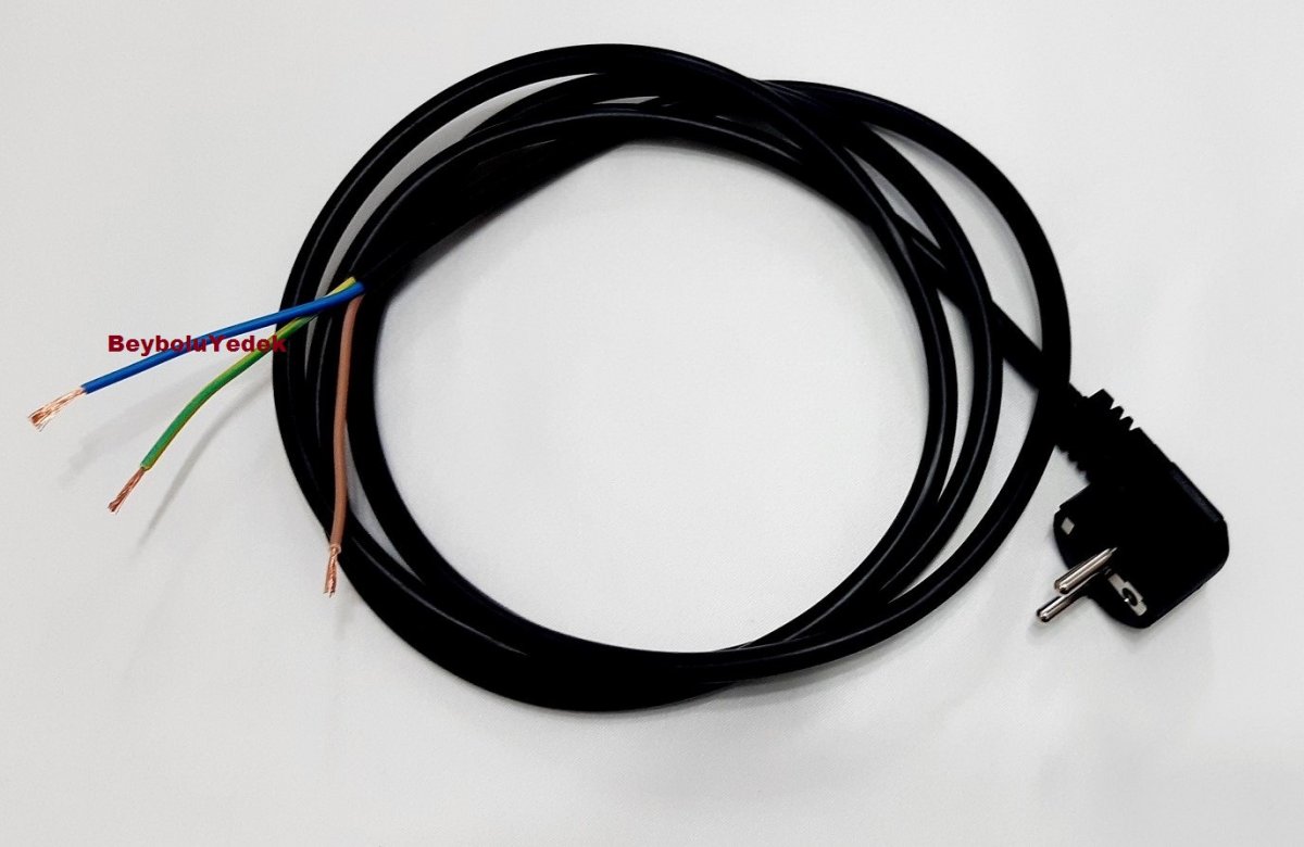 Simfer Fırın Elektrik Giriş Kablosu 3x1,5 TTR Bakır Kablo 2 Metre
