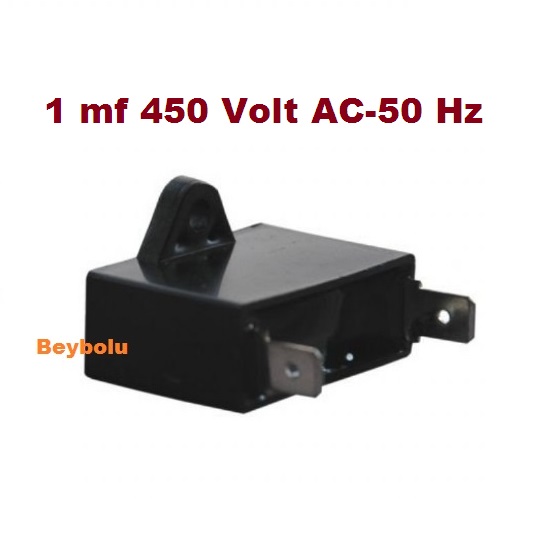 FAN KONDANSATÖR , 1 uF , 1 mf 450 Volt AC , KLİMA FAN KAPASİTÖR