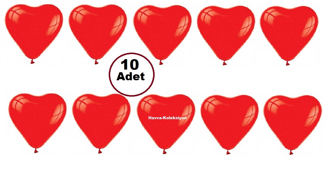 Kalp Balon Kırmızı 12 iNÇ Baskısız Kırmızı Renk Kalpli Balon Parti Süs Kutlama