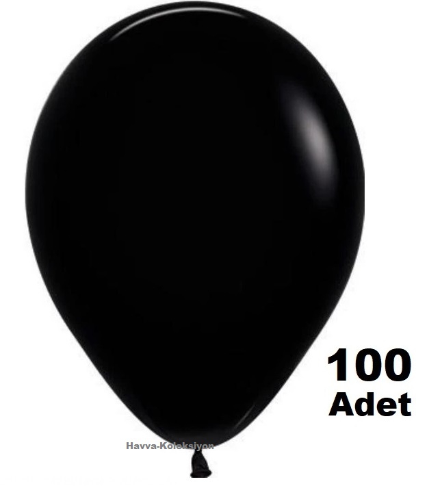 100 lü Pastel Siyah Renk Balon 10 iNÇ Boy 28 CM Parti Süs Kutlama Balon