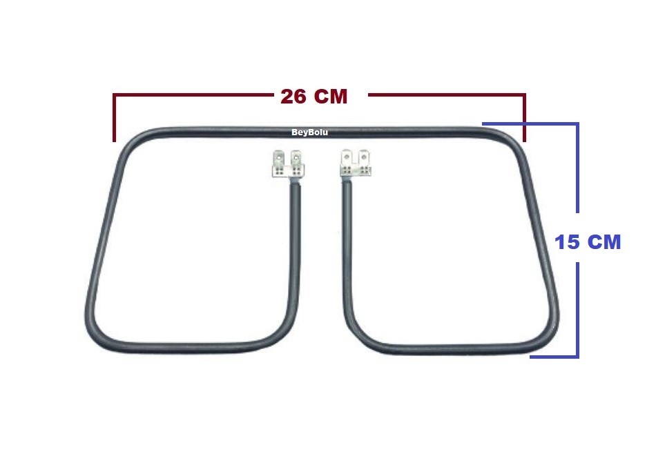 26 x 15 Cm 900 watt Tost Makinesi Rezistansı , 26x15 cm seri Rezistans