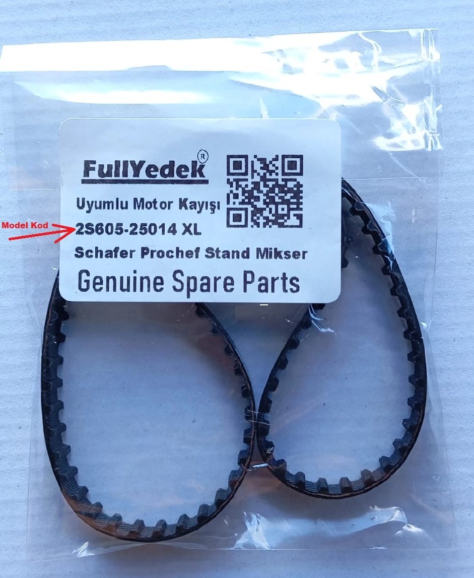 XI uyumlu Kayış Schafer 2S605-25014-GUL01 Prochef Xl Stand Mikser Motor Kayışı