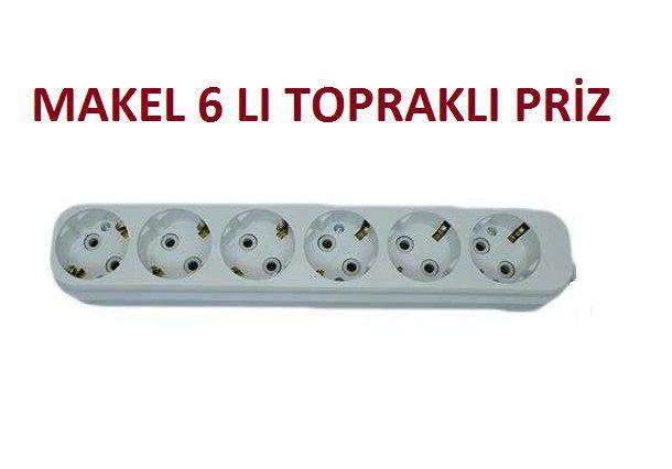 MAKEL 6 LI TOPRAKLI PRİZ , 6 LI PRİZ KABLOSUZ PRİZ