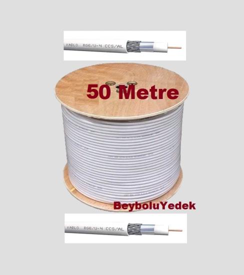 Anten Kablosu , Uydu Kablosu RG6 U4 Tv Anten Kablo 50 MT