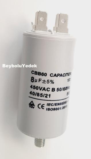8 mf 450 VAC 50 HZ Motor Kapasitör , 8 MF Kondansatör