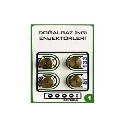 Arçelik 9 MM Enjektör Ocak Doğalgaz Dönüşüm Memeleri Takım