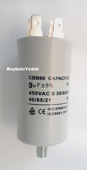9 MF Kondansatör ,9 mf 450 VAC 50 HZ Motor Kapasitör