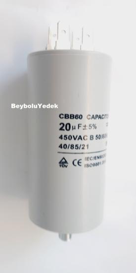 20 MF Kondansatör , 20 mf 450 VAC 50 HZ Motor Kondansatörü Kapasitör