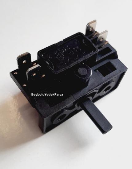 Siyah Gövde Davul Fırın Şalter Fırın Alt Üst Ayar Şartel 2+2