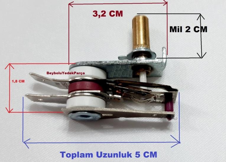 Kısa Mil Semaver , Çay Makinesi Termostat , Mil Uzunluğu 2 Cm ,