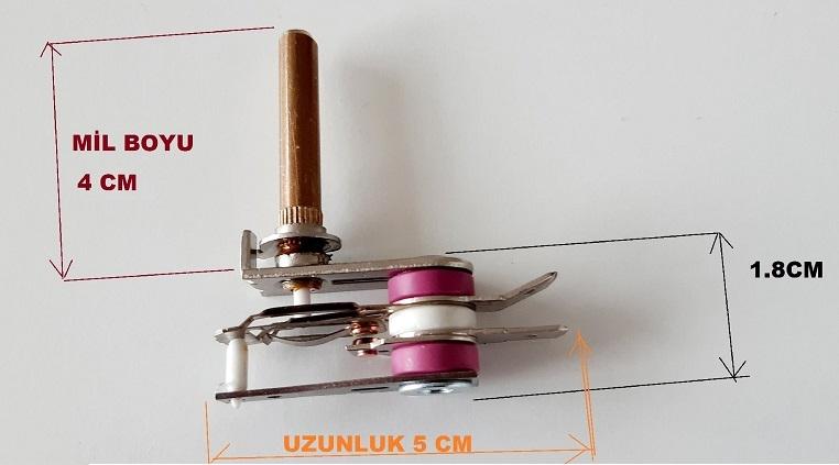 4 CM Tost Makinesi Termostat , Mil Uzunluğu 4 cm 10 Amper