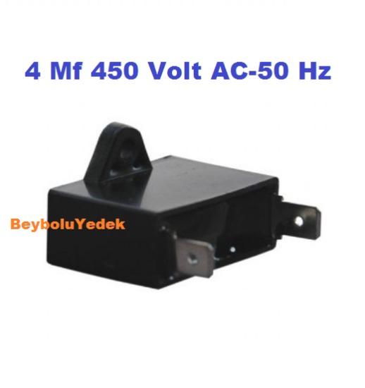 KLİMA FAN KAPASİTÖR , 4.0 uF , 4 mf 450 Volt AC 50- 60 HZ , KLİMA