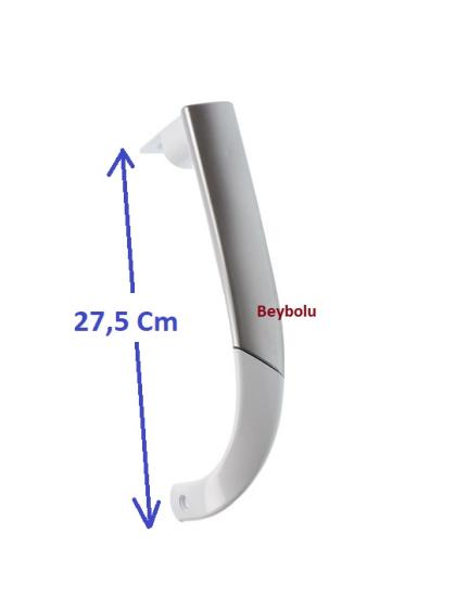 Beko D 9430 Buzdolabı Alt Kapı Kolu Gri-Beyaz Renk Buzdolabı Kol