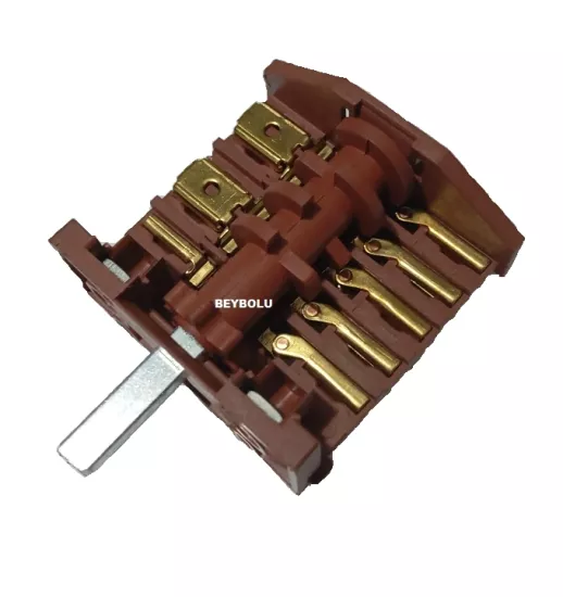 Ankastre fırın metal mil  5+5 komutatör ,  6 konum + (0) Off Şalter