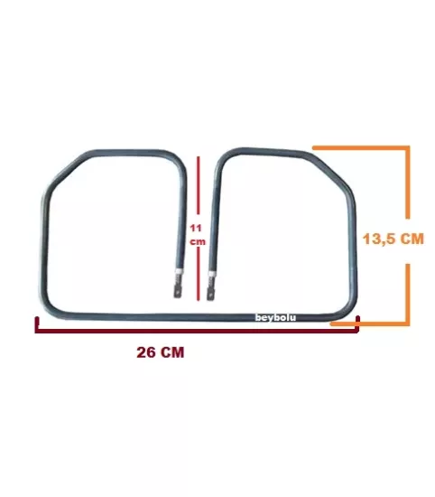 Essenso Uyumlu Tost Rezistans 26 x 13,5 Cm 900 watt Tost Makinesi Rezistansı 110 V