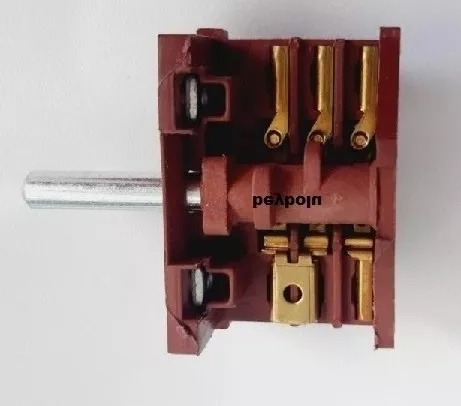 Exep Ankastre Fırın Şalter 3+3 Kademe Anahtarı 3 Konum Komütatör Şalteri Metal Uç
