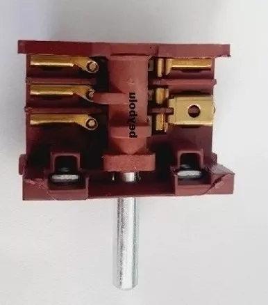 Lanova Ankastre Fırın Şalter 3+3 Kademe Anahtarı 3 Konum Komütatör Şalteri Metal Uç
